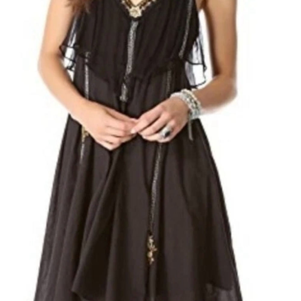 Free People Black V-Neck Sundress